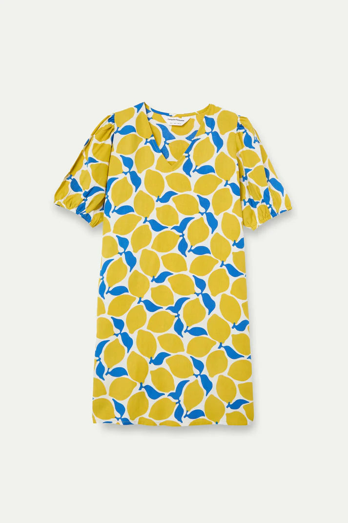 Abito corto stampa limoncello