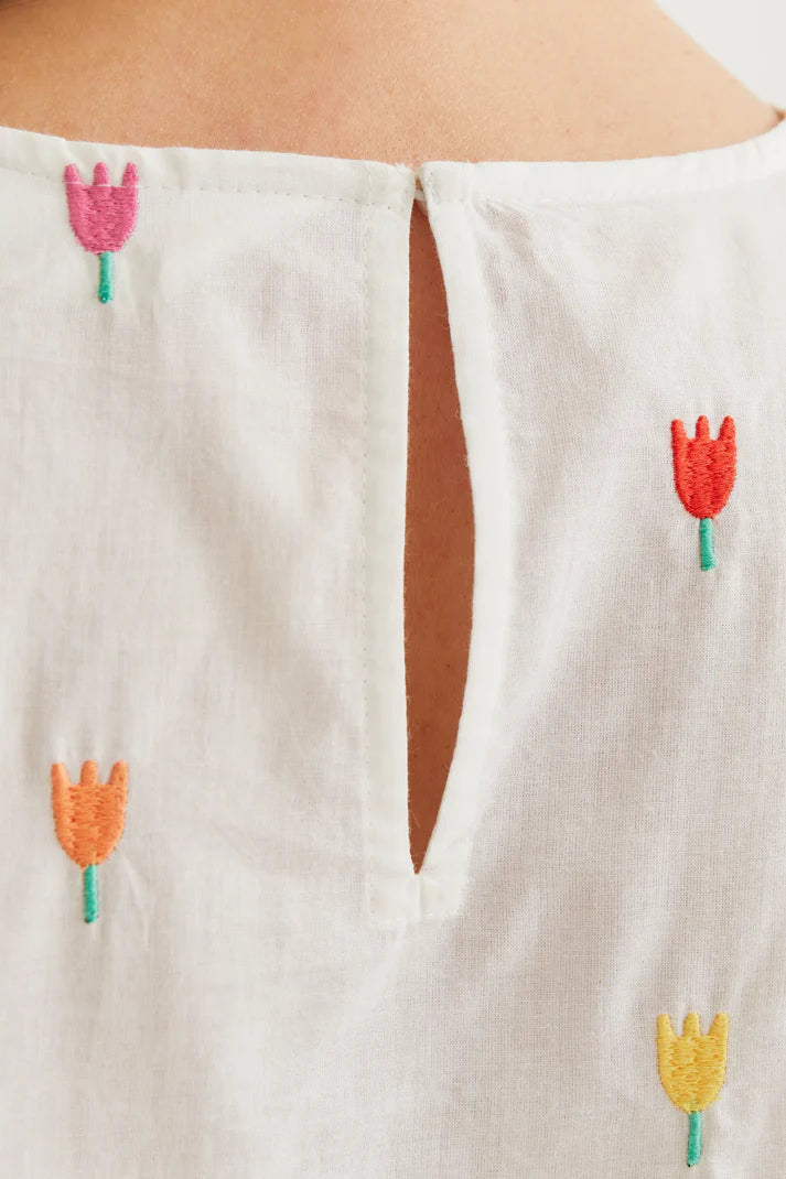 Top con tulipani