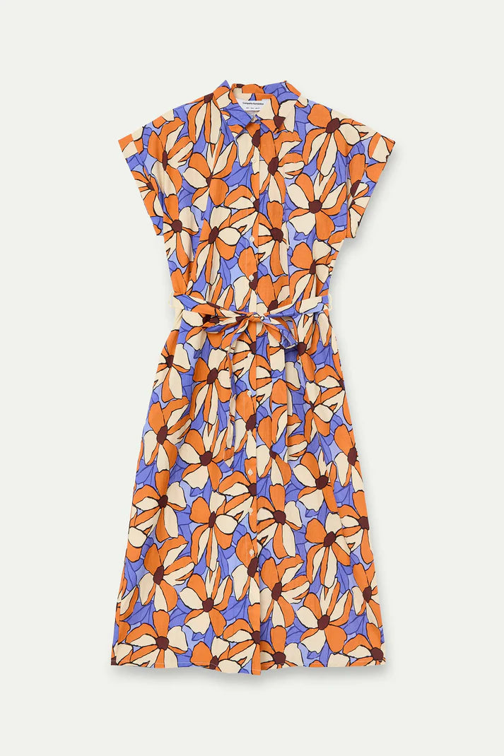 Abito lungo stampato marigold