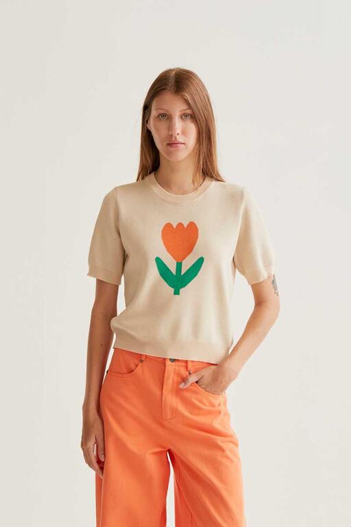 Maglia con tulipano
