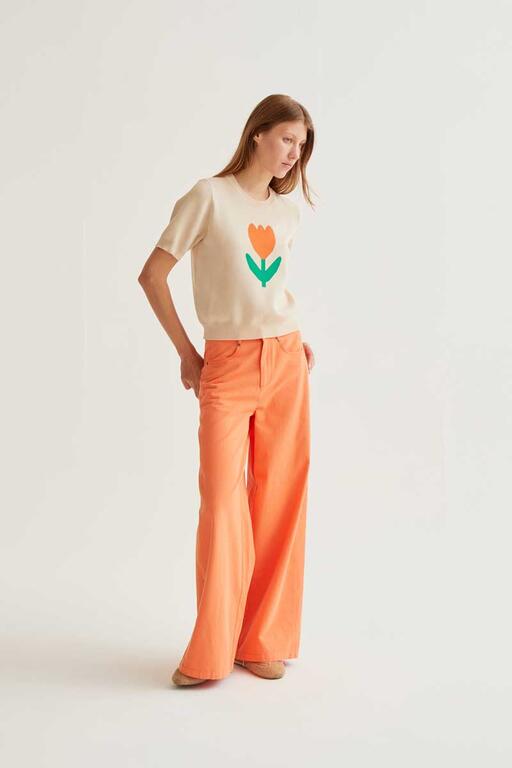 Maglia con tulipano