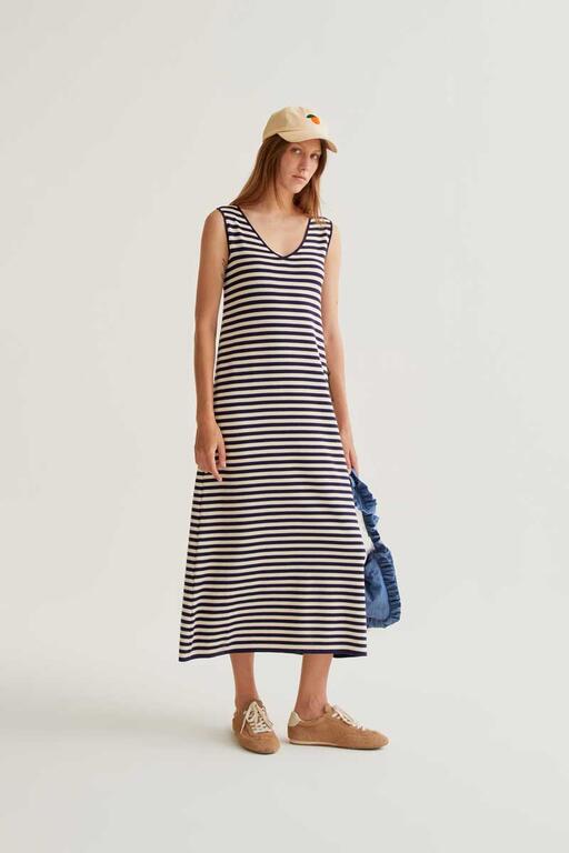 Long dress a righe