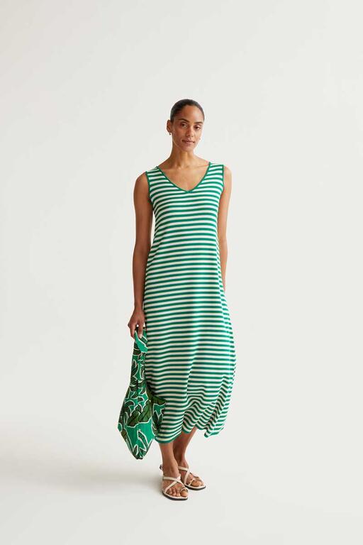 Long dress a righe