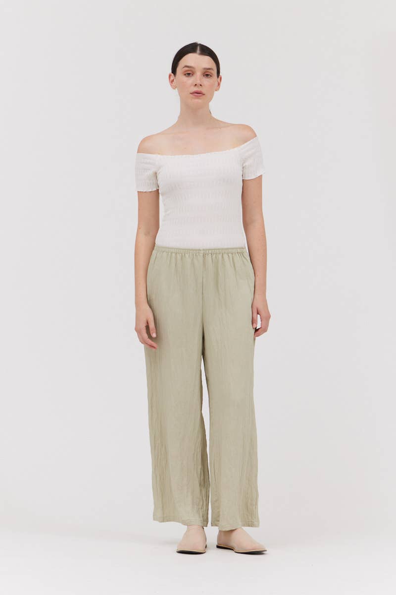 Pantaloni in tessuto stropicciato