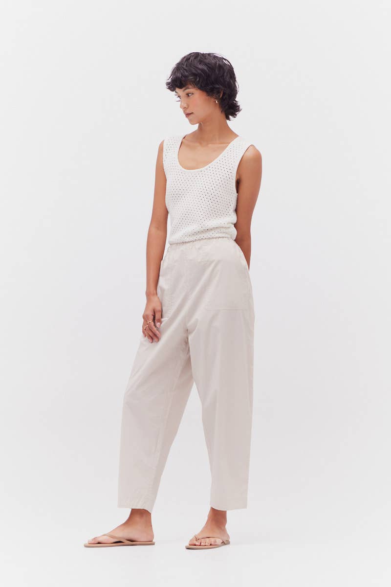 Pantaloni in popeline di cotone