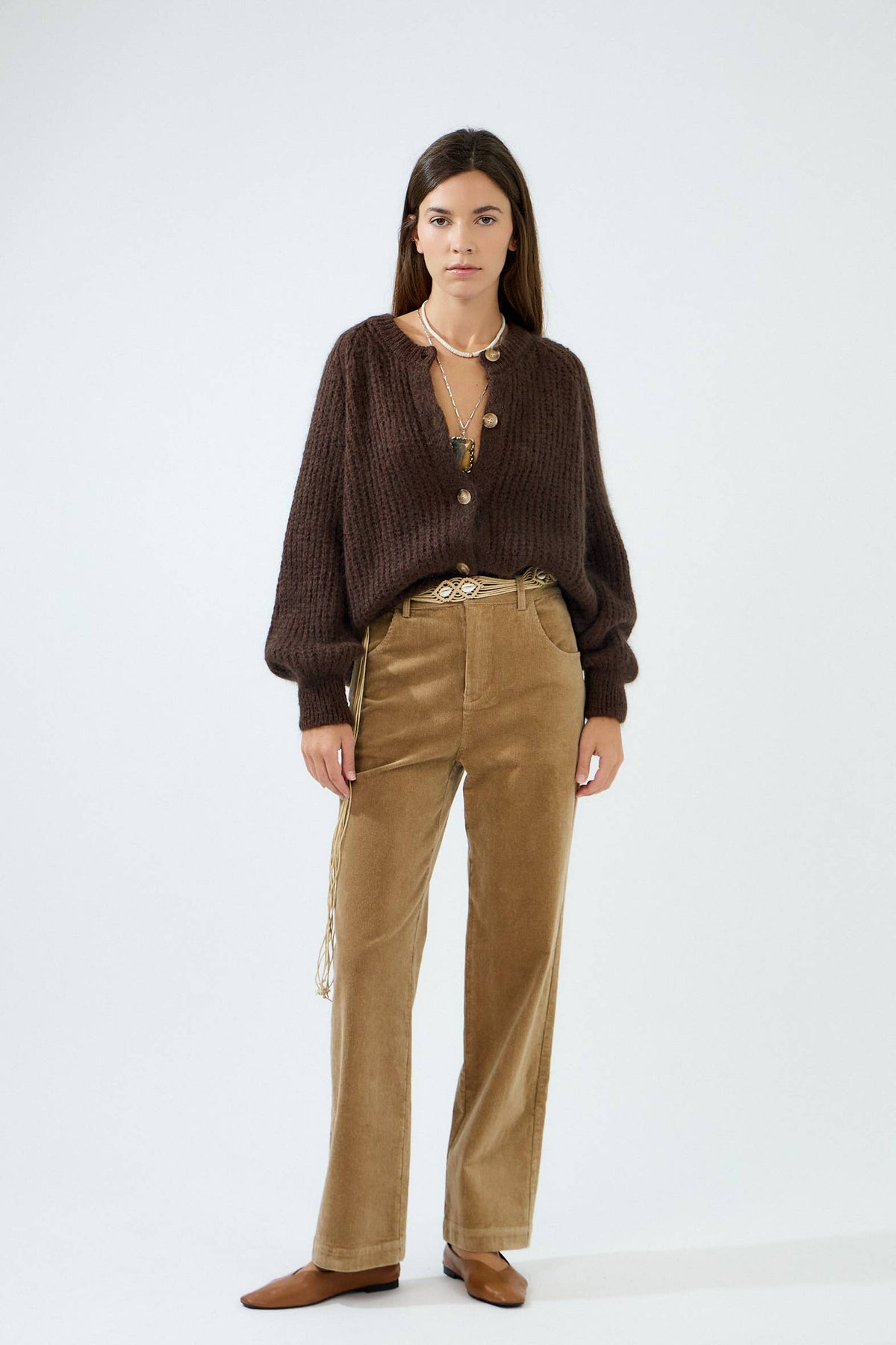 Cardigan in mohair testurizzato