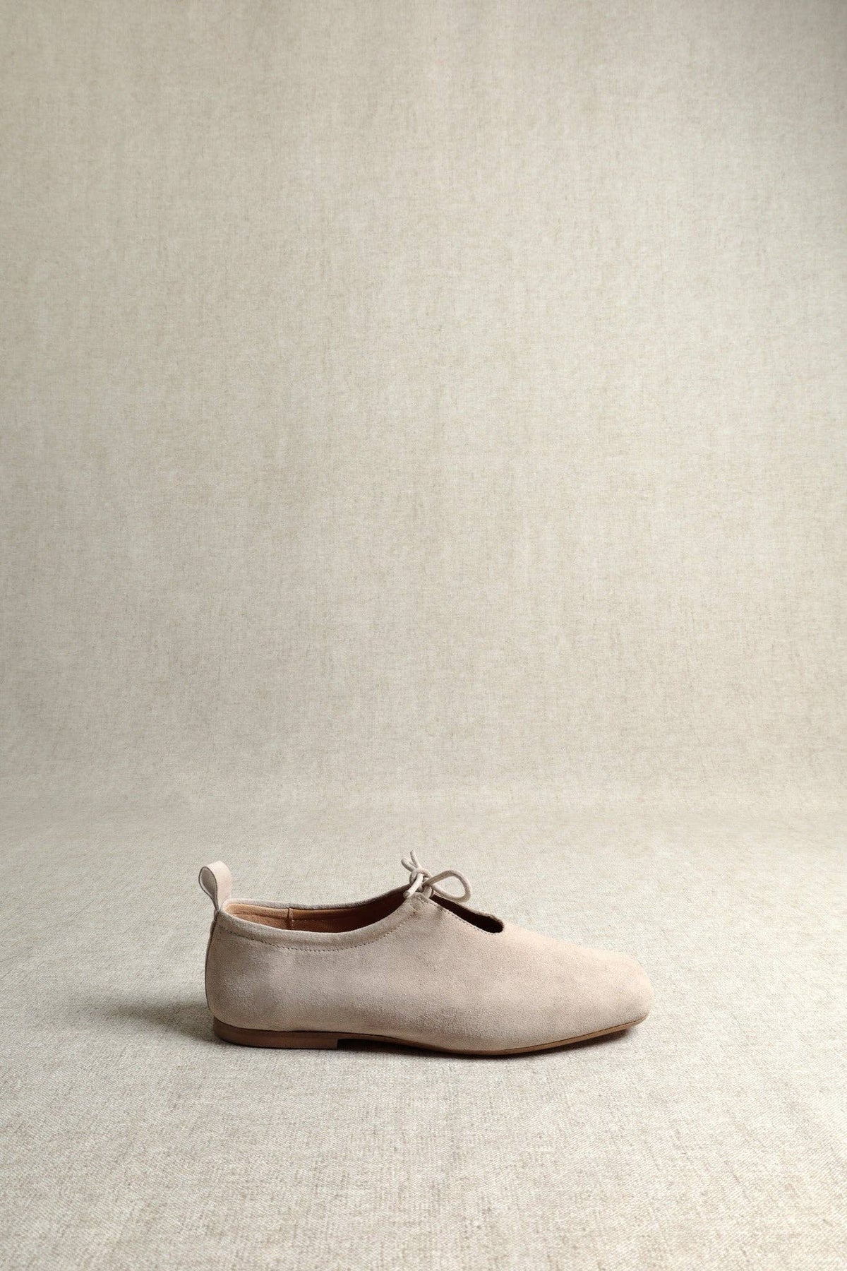 KATY BEIGE – Ballerine in pelle morbida con fiocco frontale