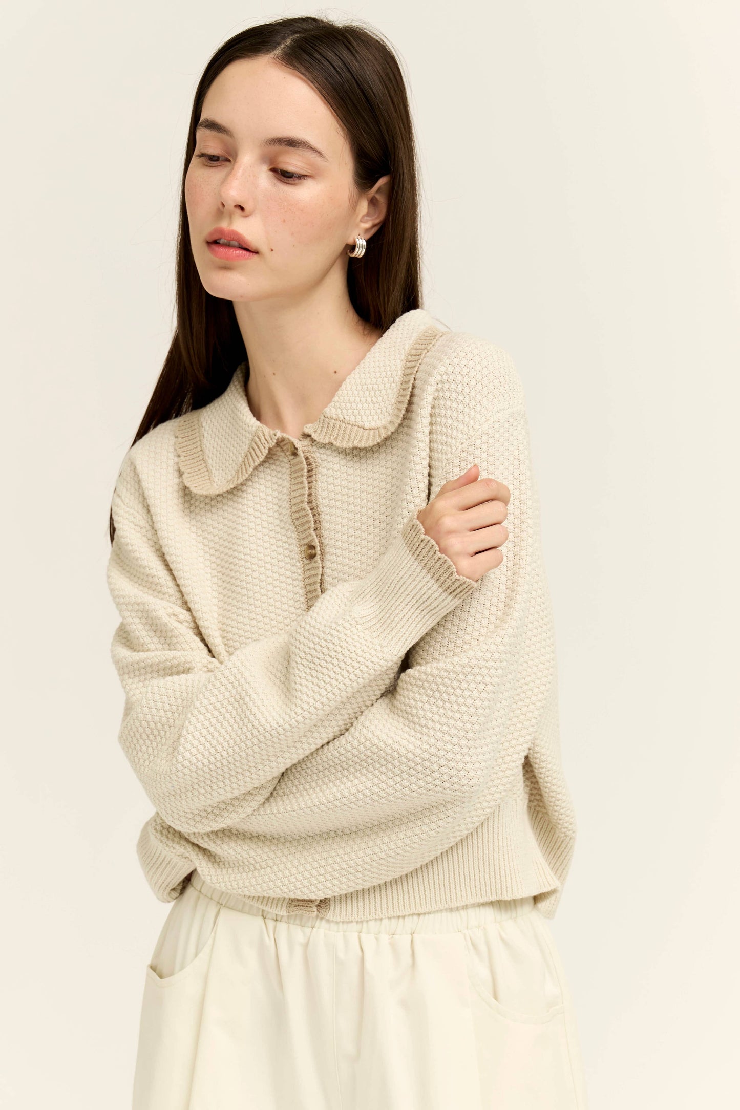 80526 - CARDIGAN CON BORDO SMERLATO