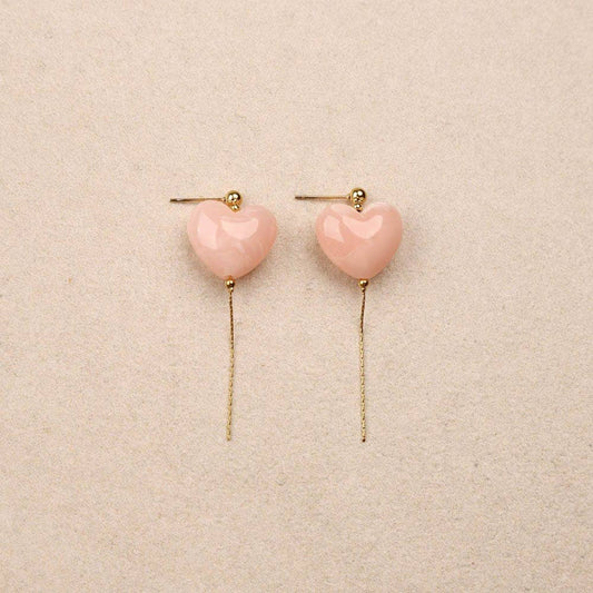 Orecchini Soraya in acetato: Rosa cipria