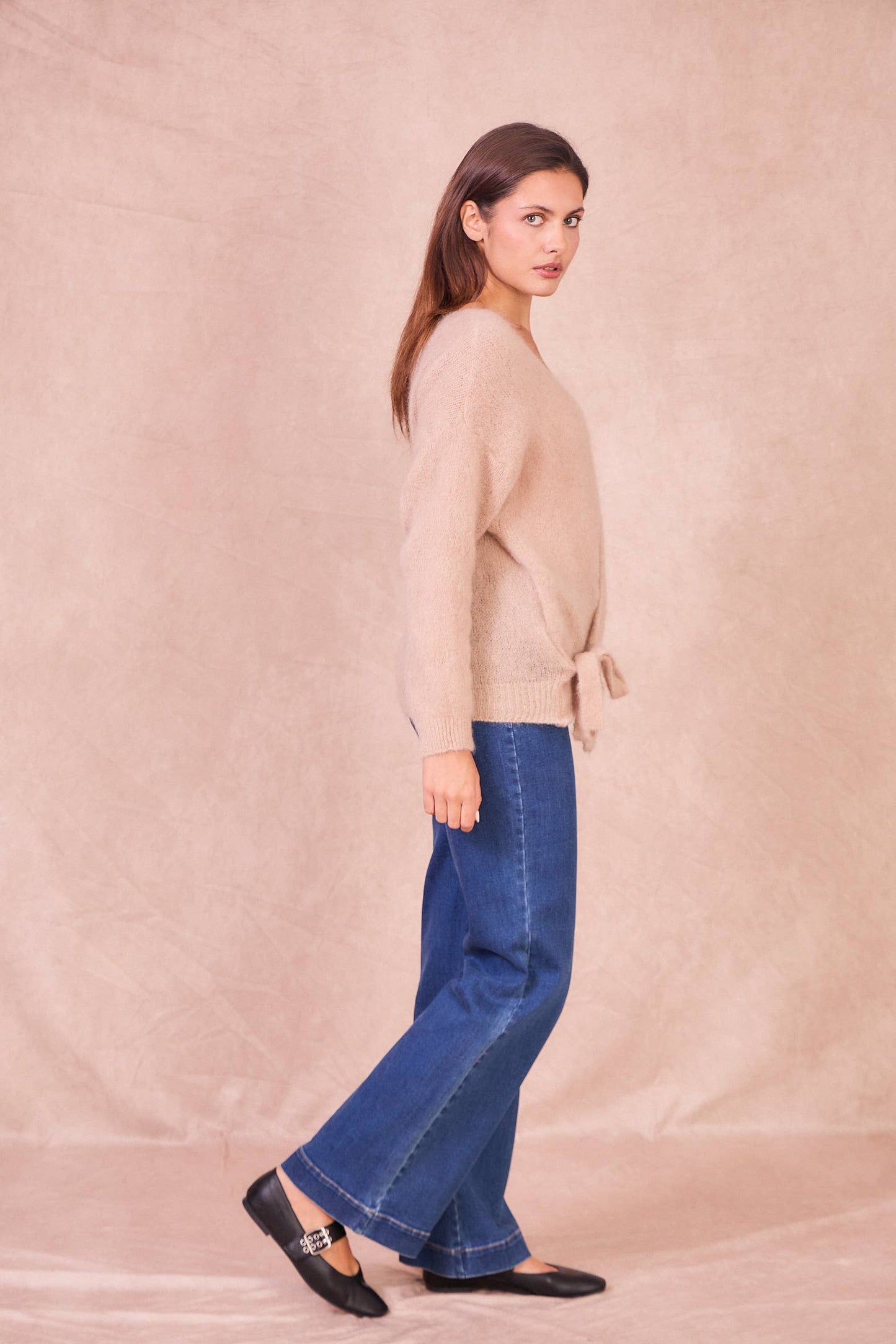 Cardigan Avvolgente in Misto Mohair