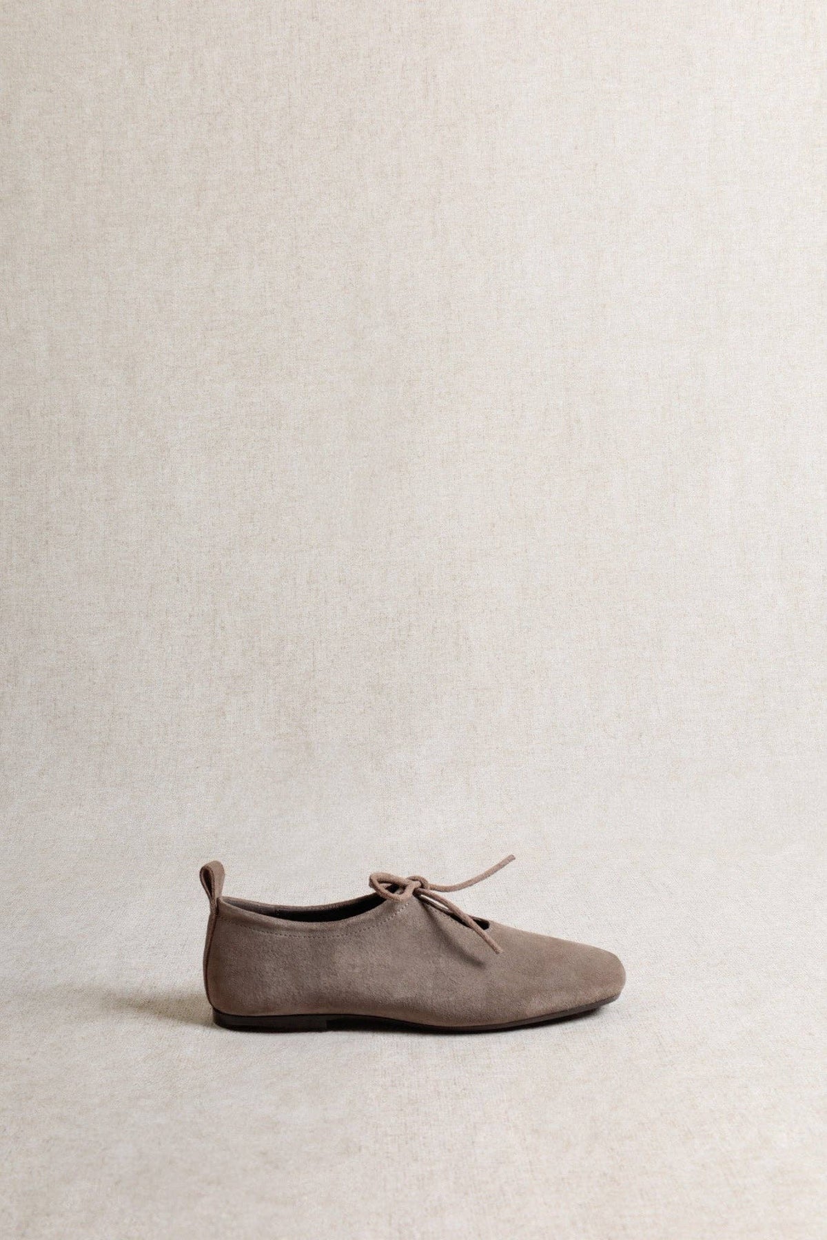 KATY DARK TAUPE – Ballerine in morbida pelle con fiocco frontale