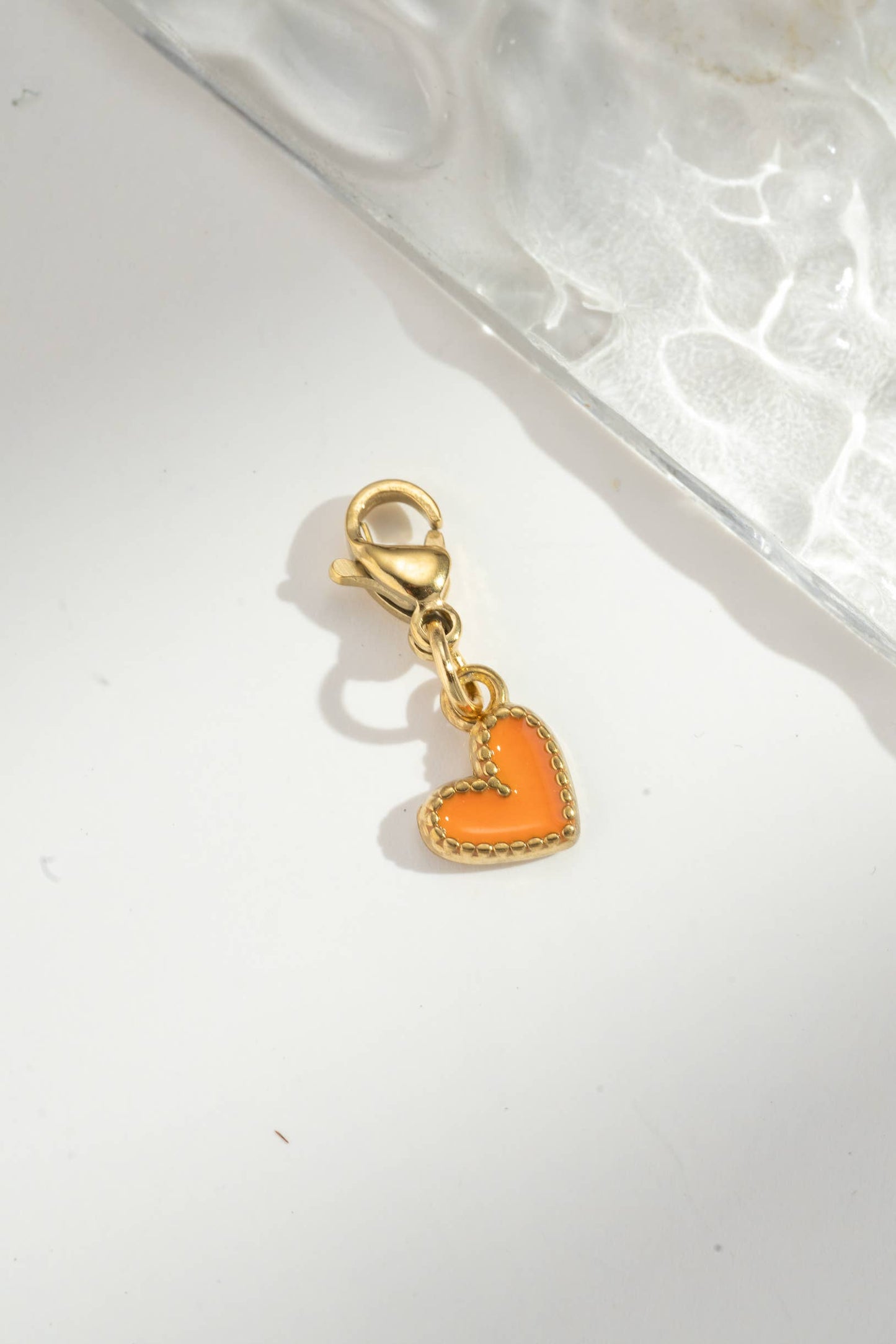 Set di 9 ciondoli a forma di piccolo cuore carino in acciaio inossidabile