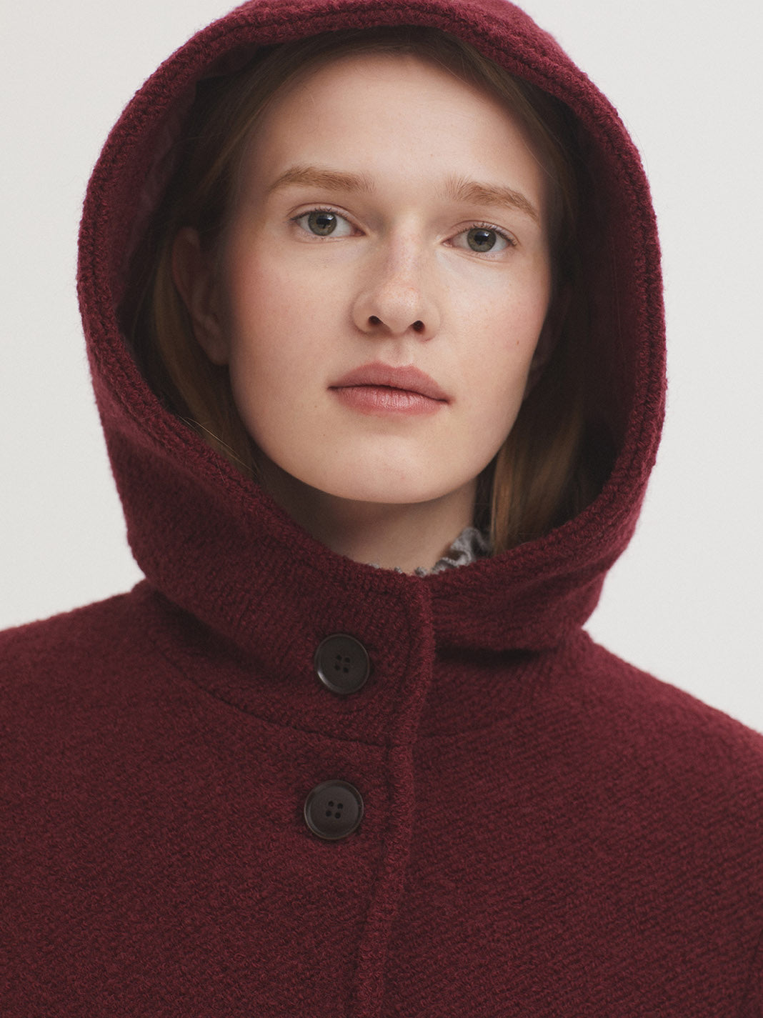 Cappotto corto basic colore Burgundy
