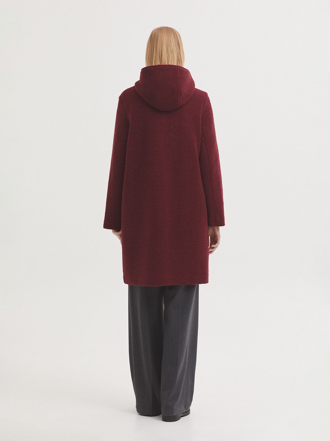 Cappotto corto basic colore Burgundy