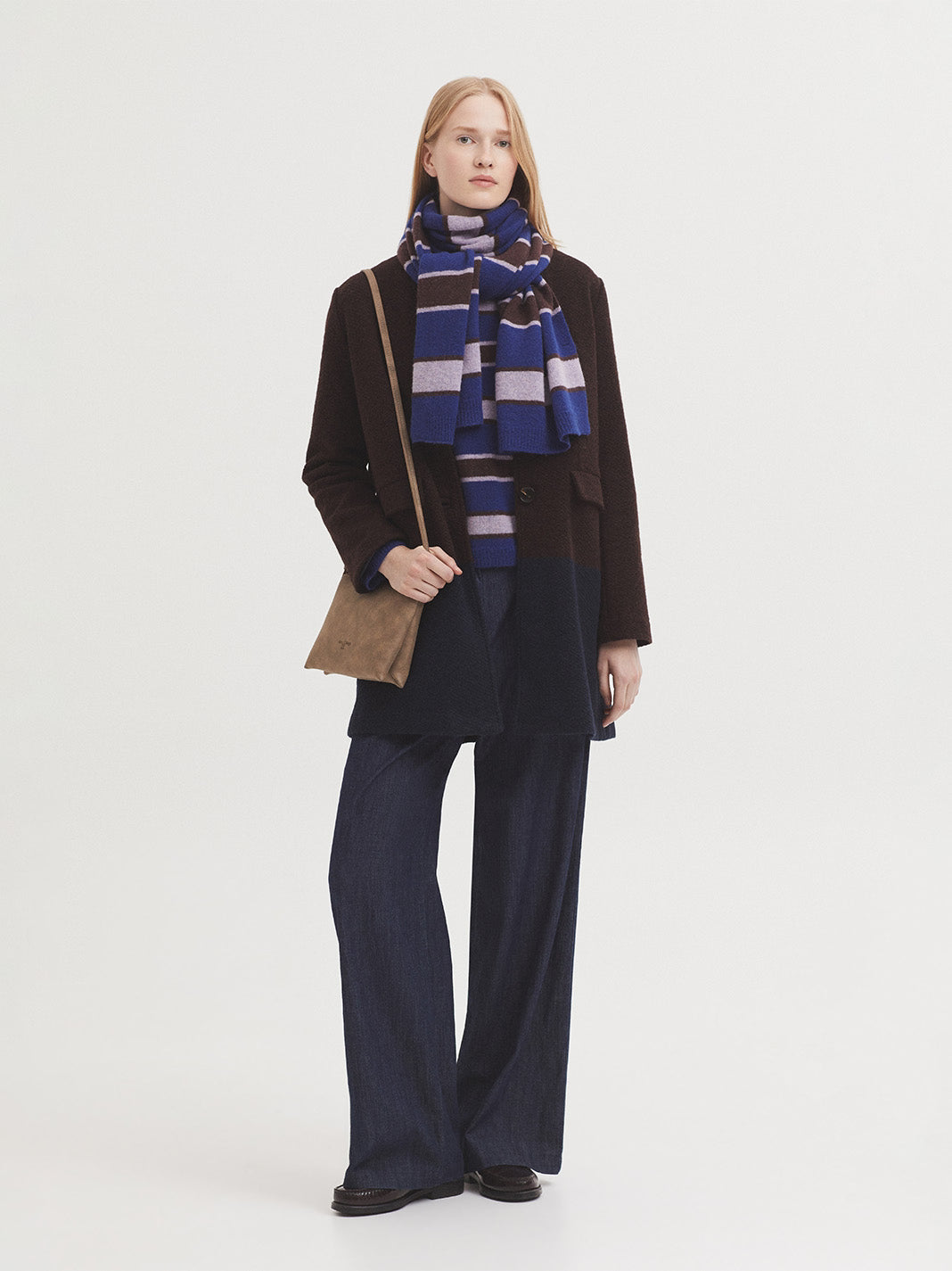 Cappotto corto bicolor