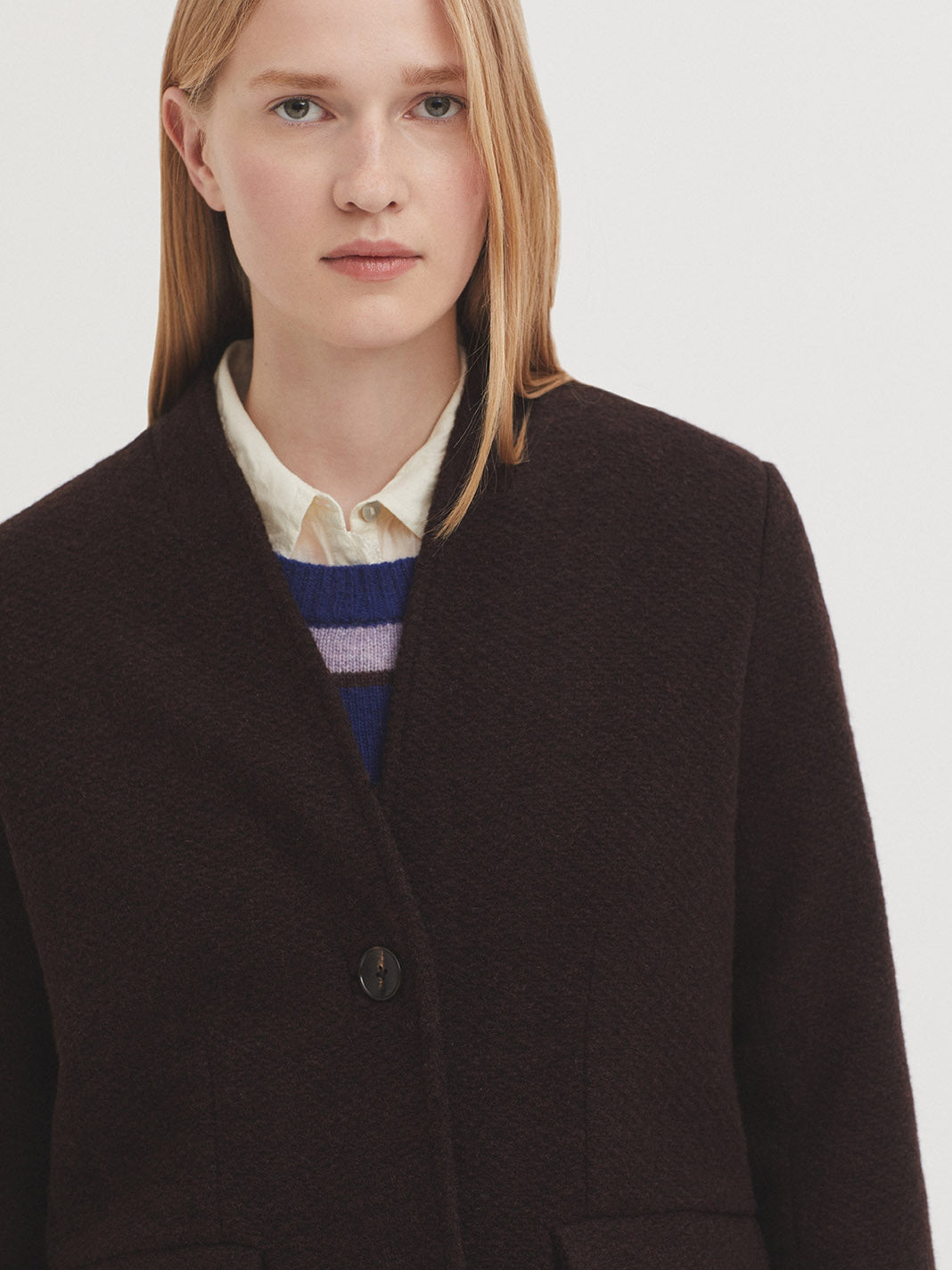 Cappotto corto bicolor