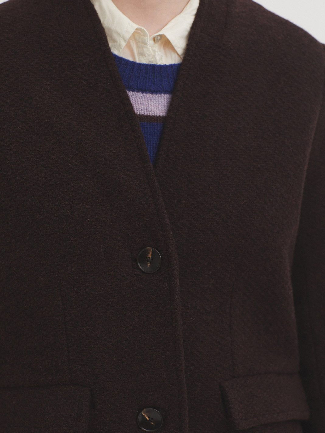 Cappotto corto bicolor