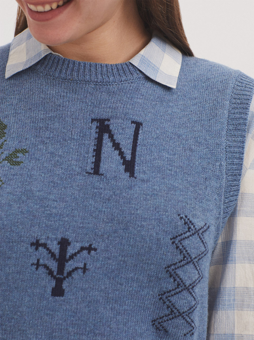 Gilet con motivi Cross stitch