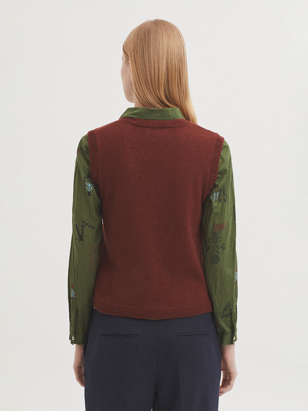 Gilet con motivi Cross stitch