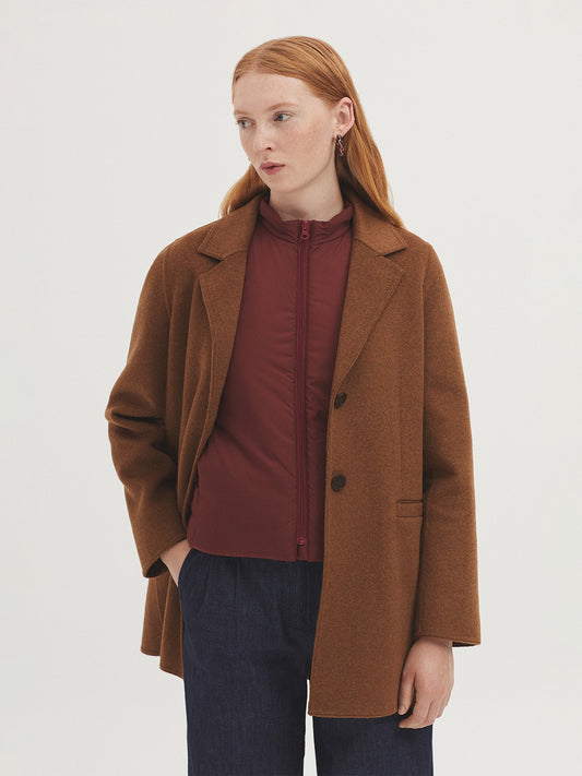 Cappotto con gilet rimovibile Chestnut