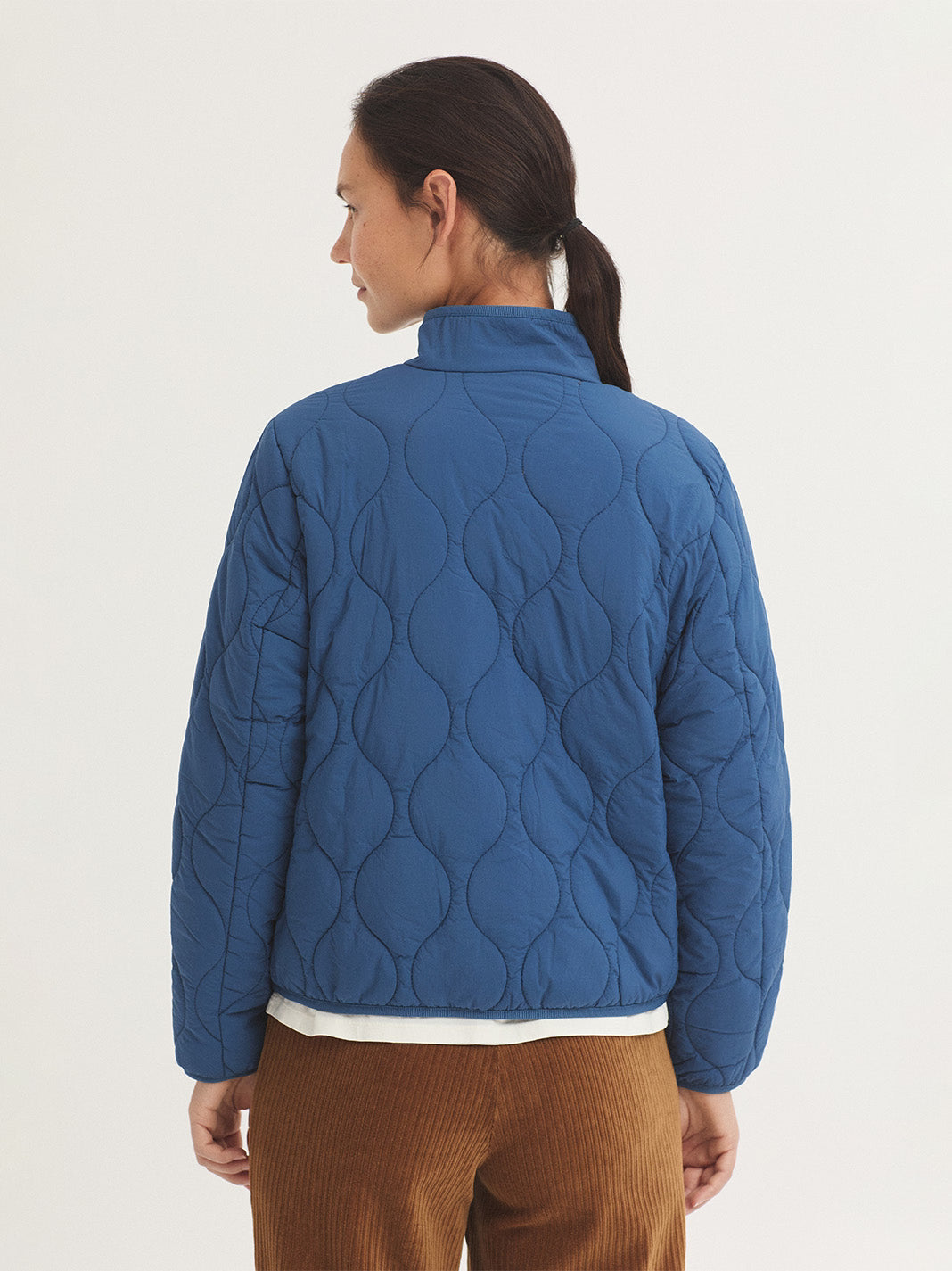 Giacca trapuntata colore Blu cobalto