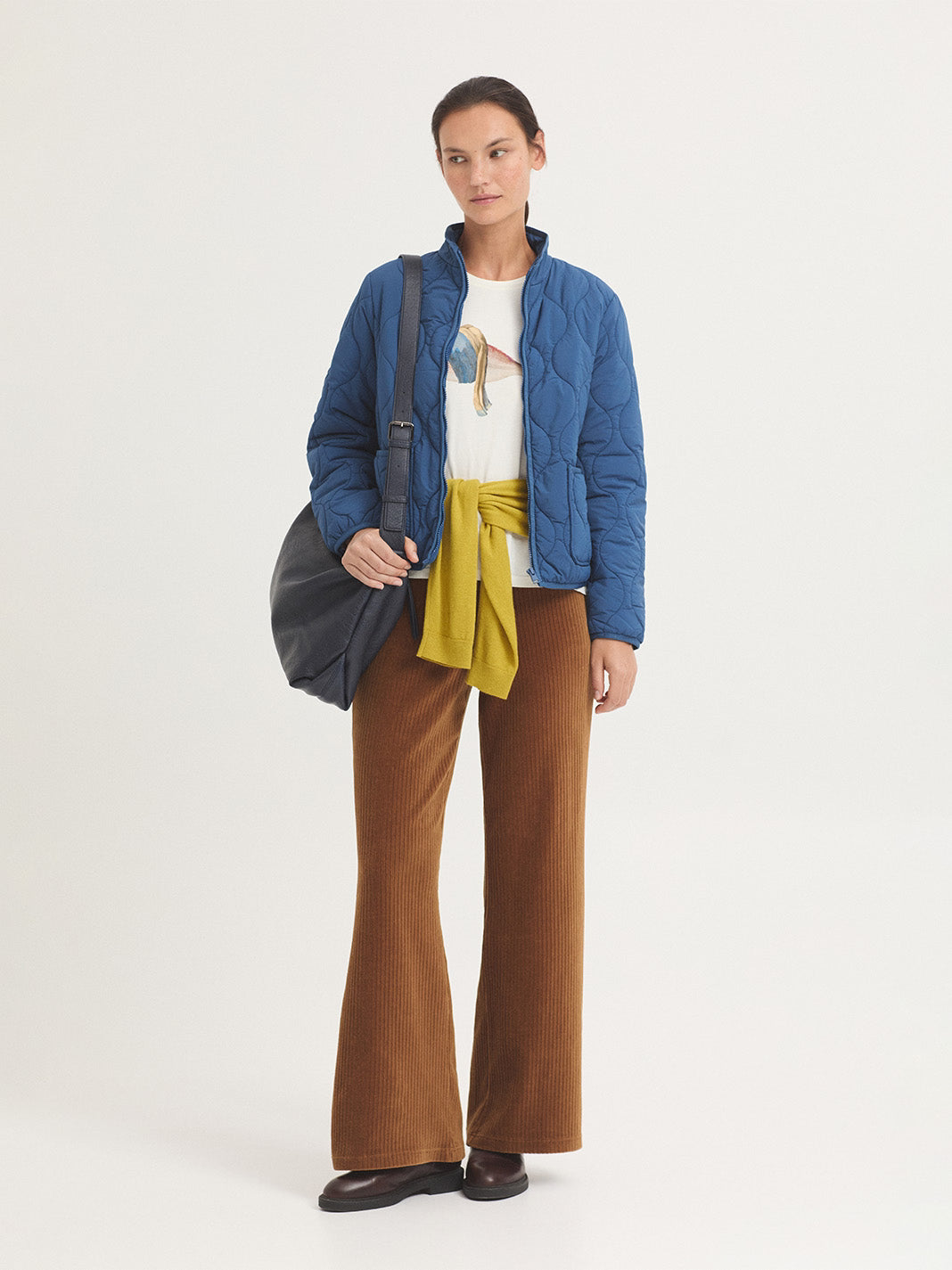 Giacca trapuntata colore Blu cobalto