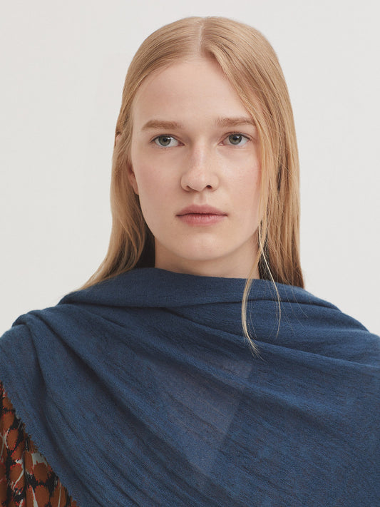 Foulard colorato blu cobalto