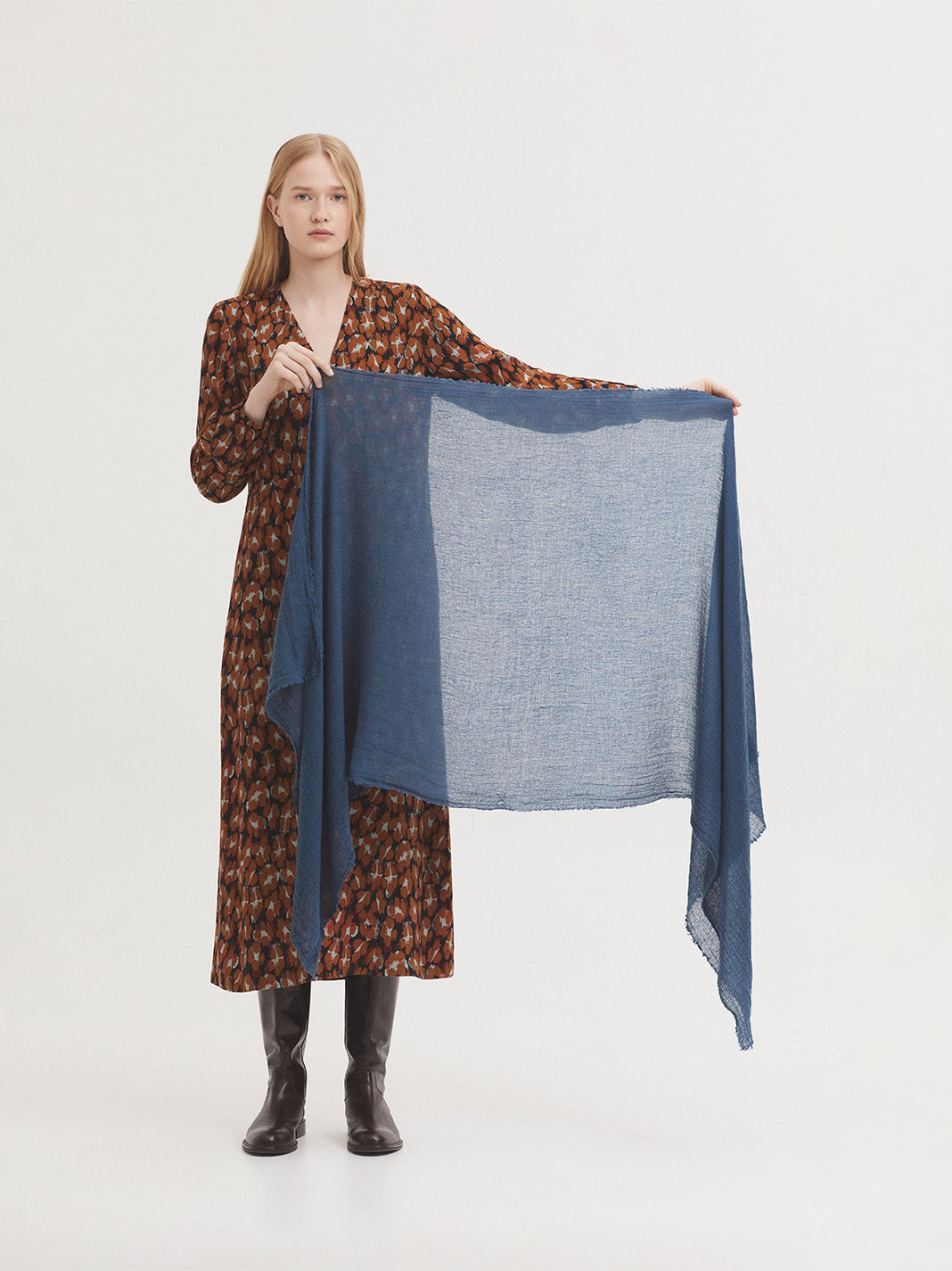 Foulard colorato blu cobalto