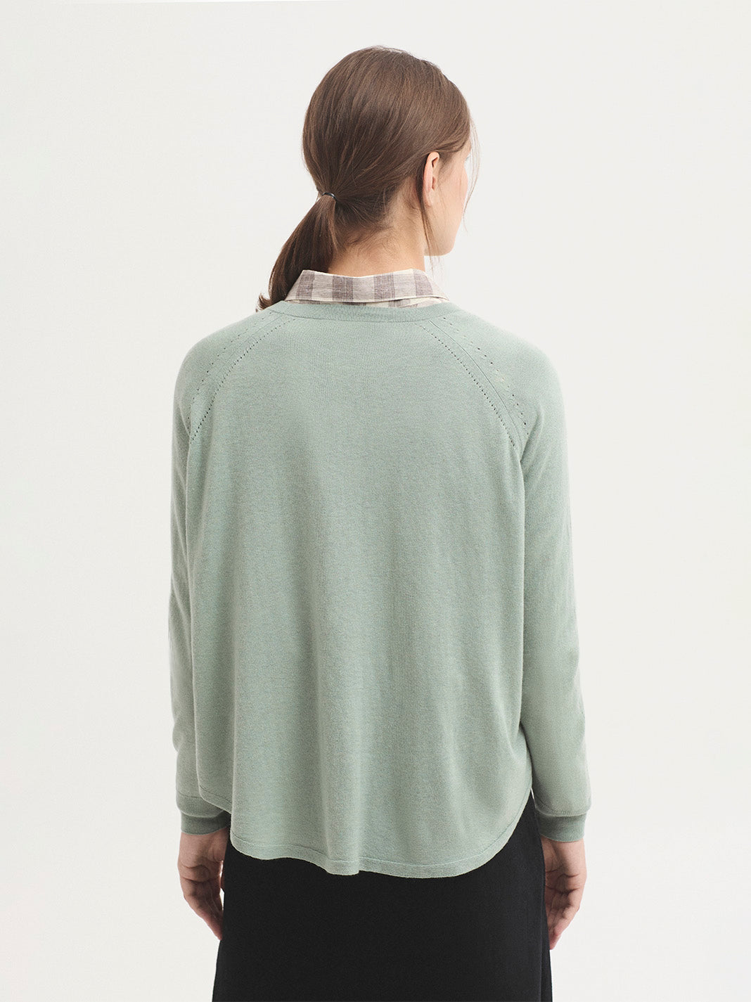 Maglione basic oversize granit green
