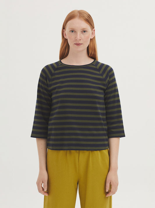 Maglia scollo tondo a righe
