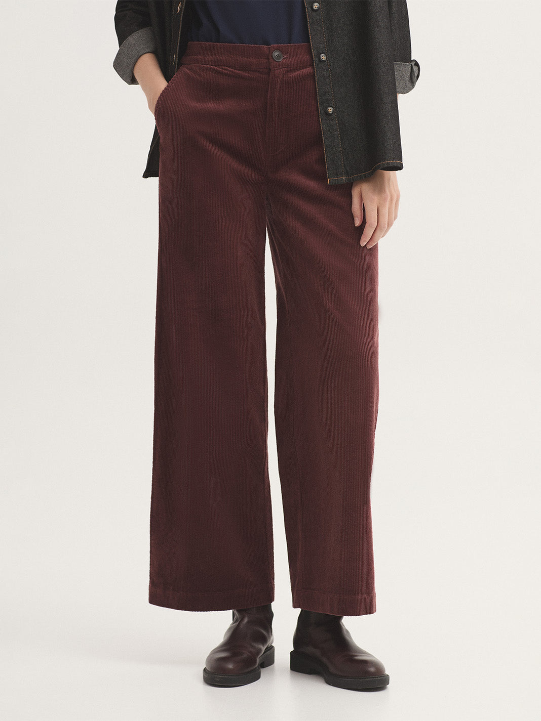 Pant in velluto a coste Chestnut