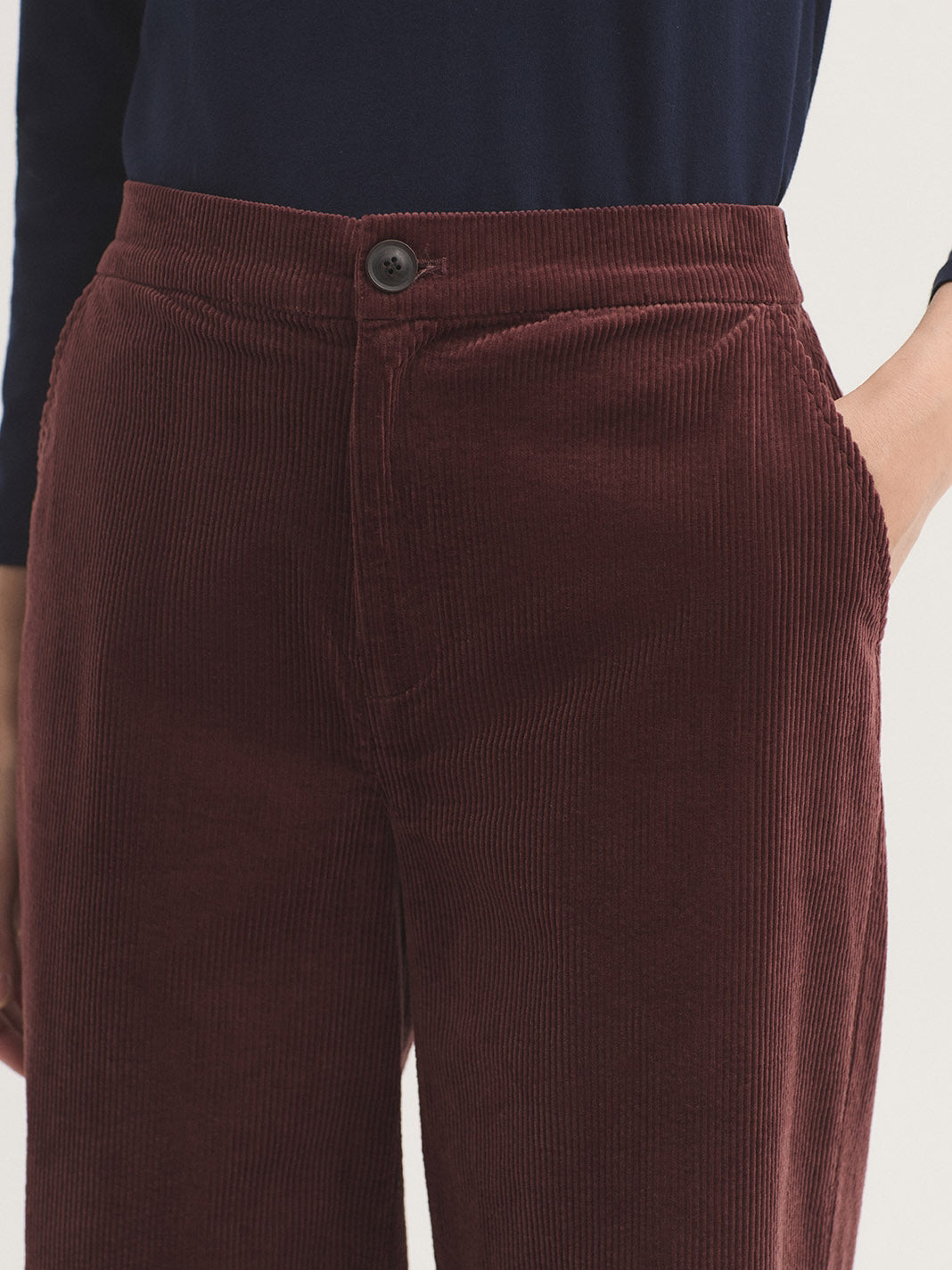 Pant in velluto a coste Chestnut