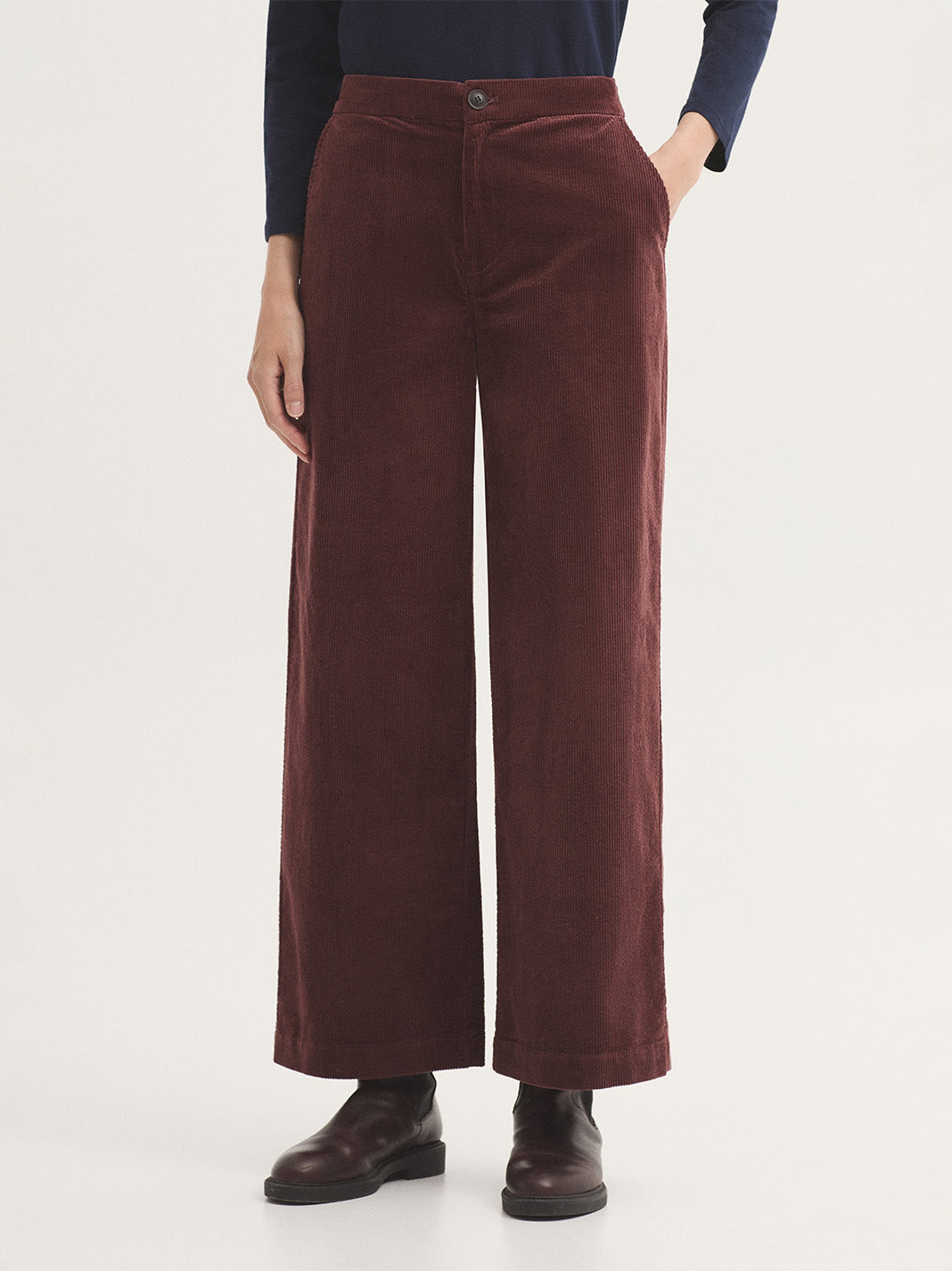 Pant in velluto a coste Chestnut