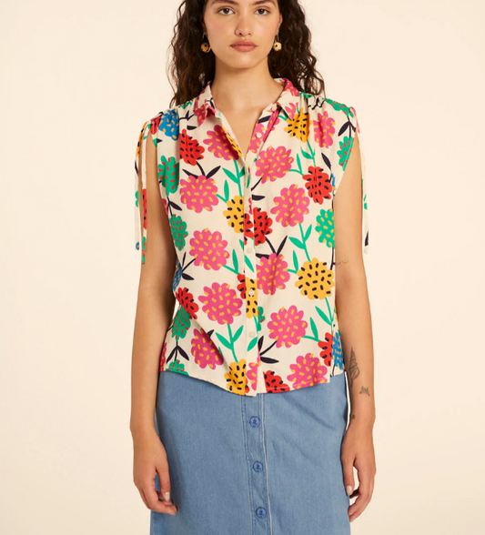 Camicia annodata floreale