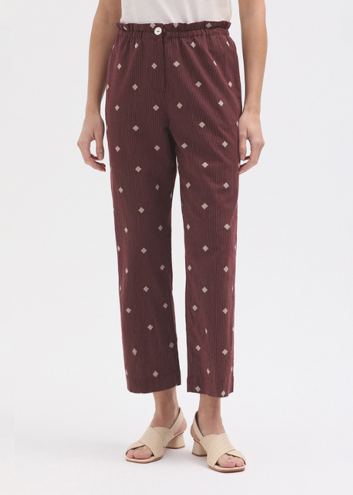 Pantaloni diamond jacquard