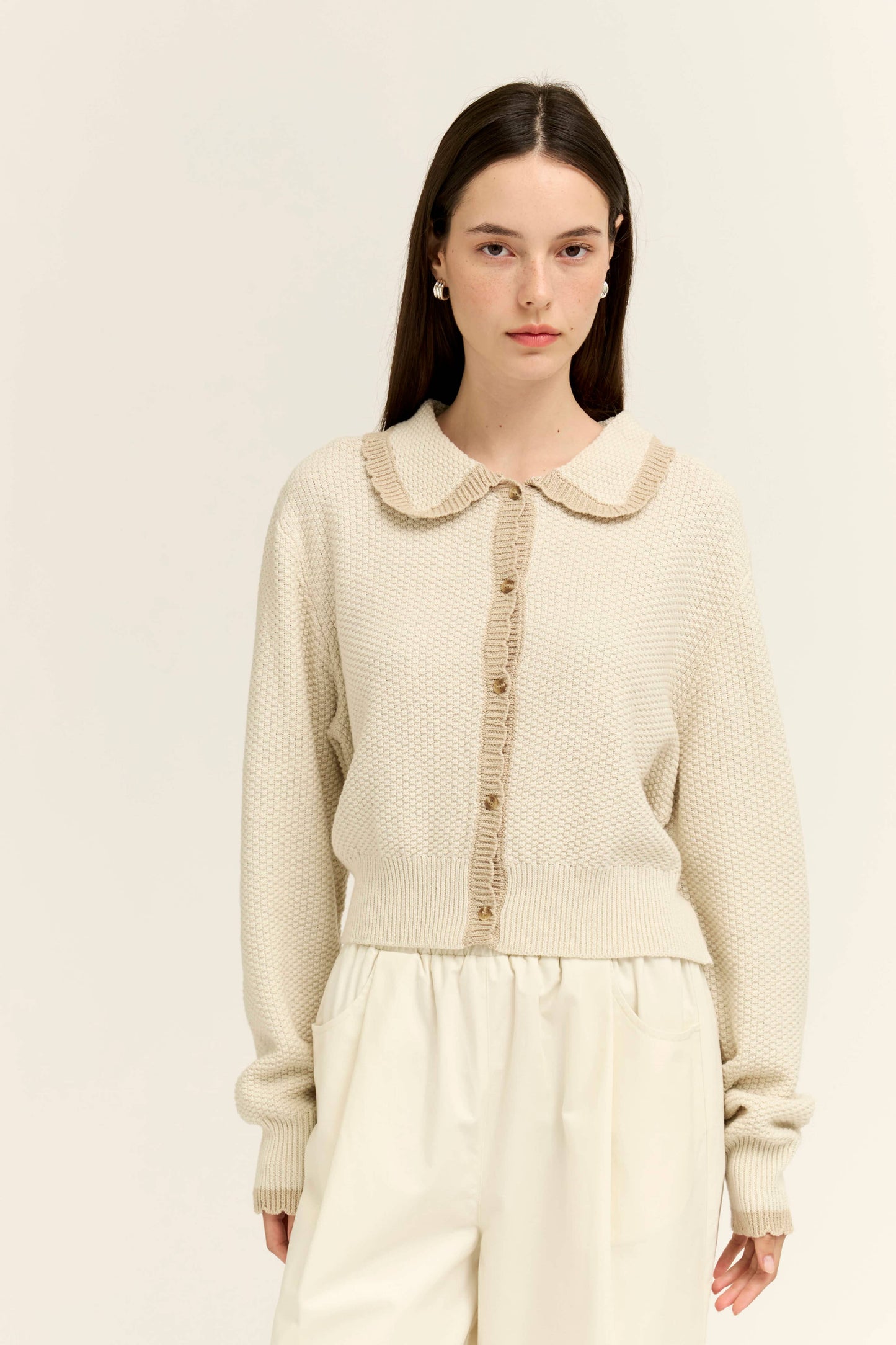 80526 - CARDIGAN CON BORDO SMERLATO