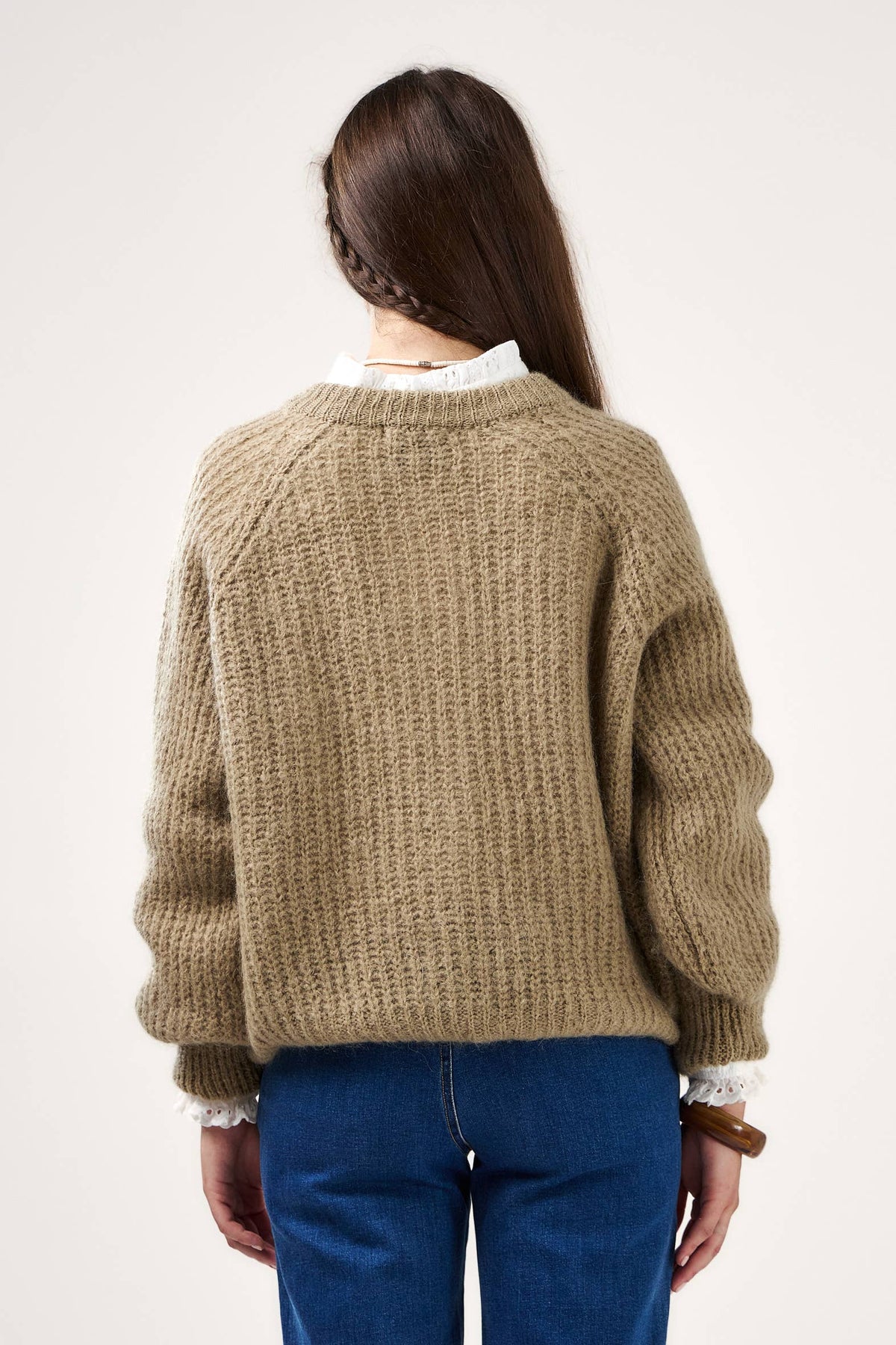 Cardigan in mohair testurizzato