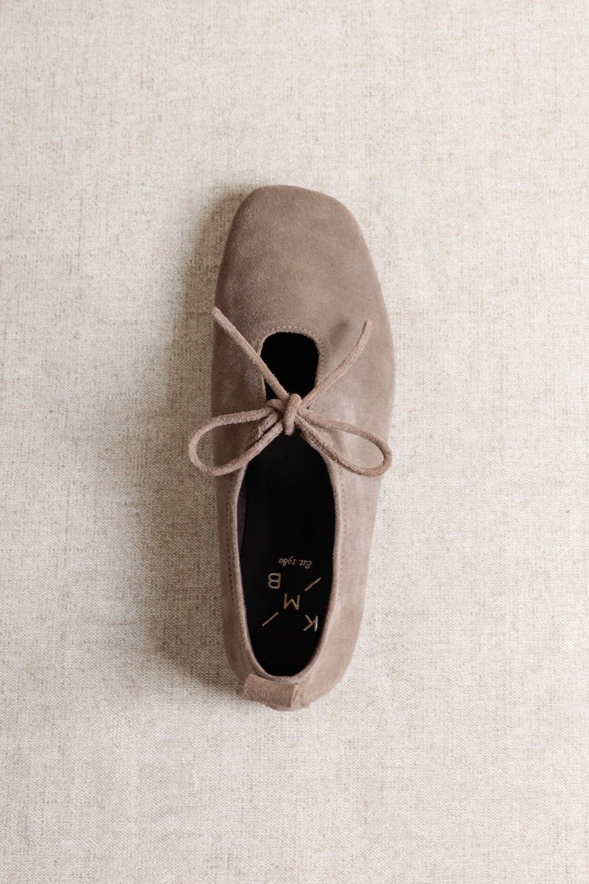 KATY DARK TAUPE – Ballerine in morbida pelle con fiocco frontale