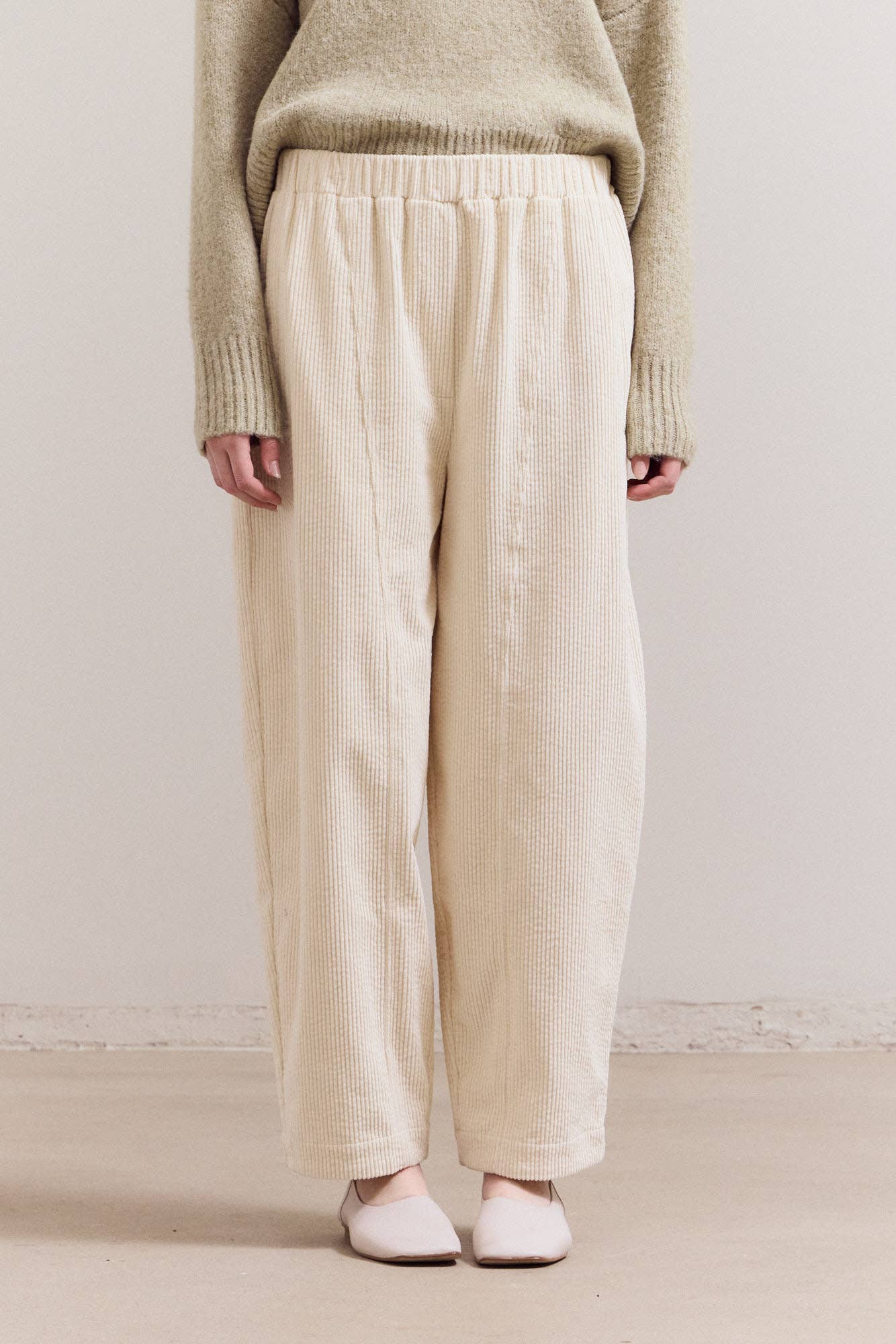 50677 - PANTALONI A COSTE CON FASCIA ELASTICA