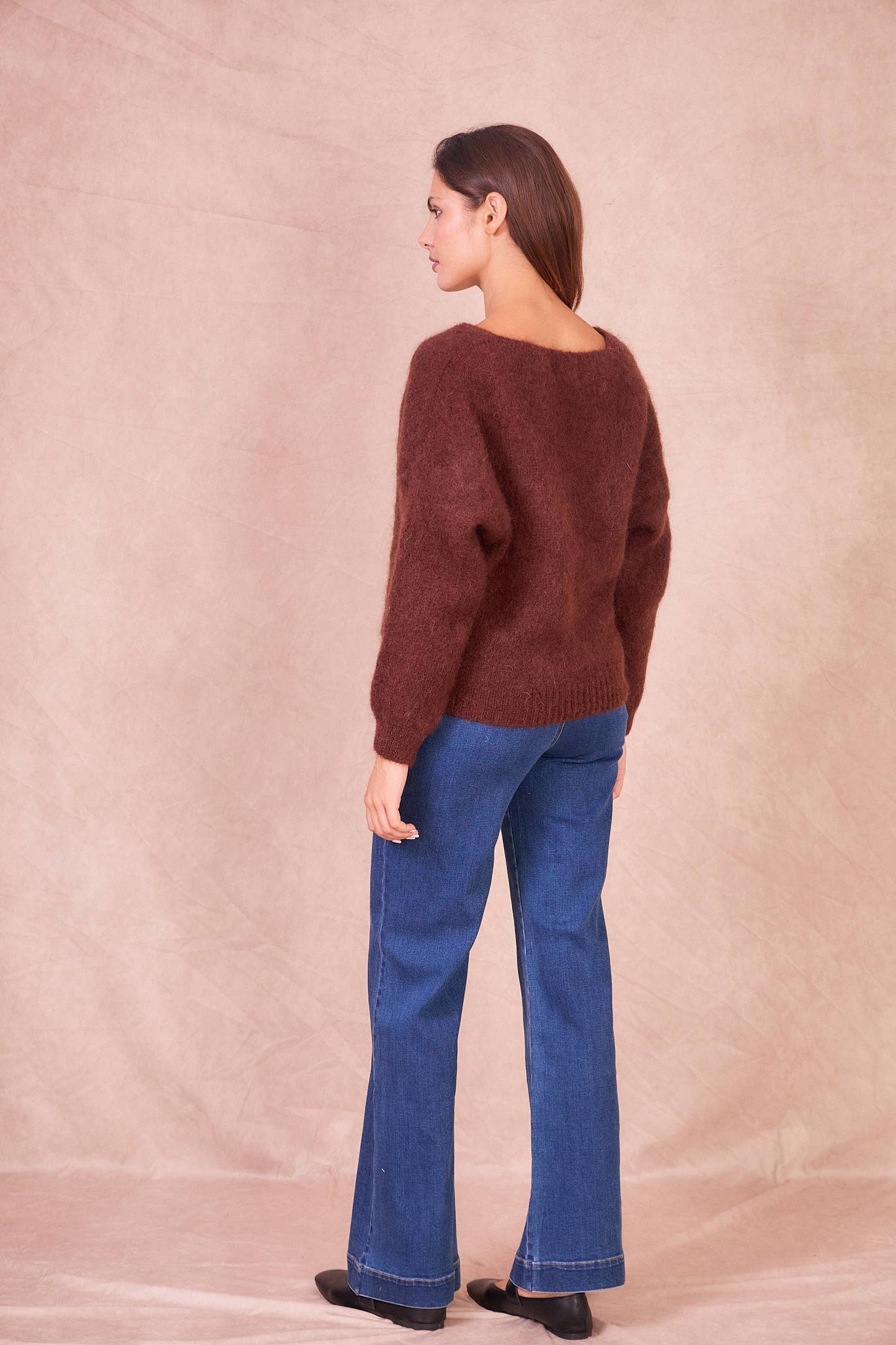 Cardigan Avvolgente in Misto Mohair