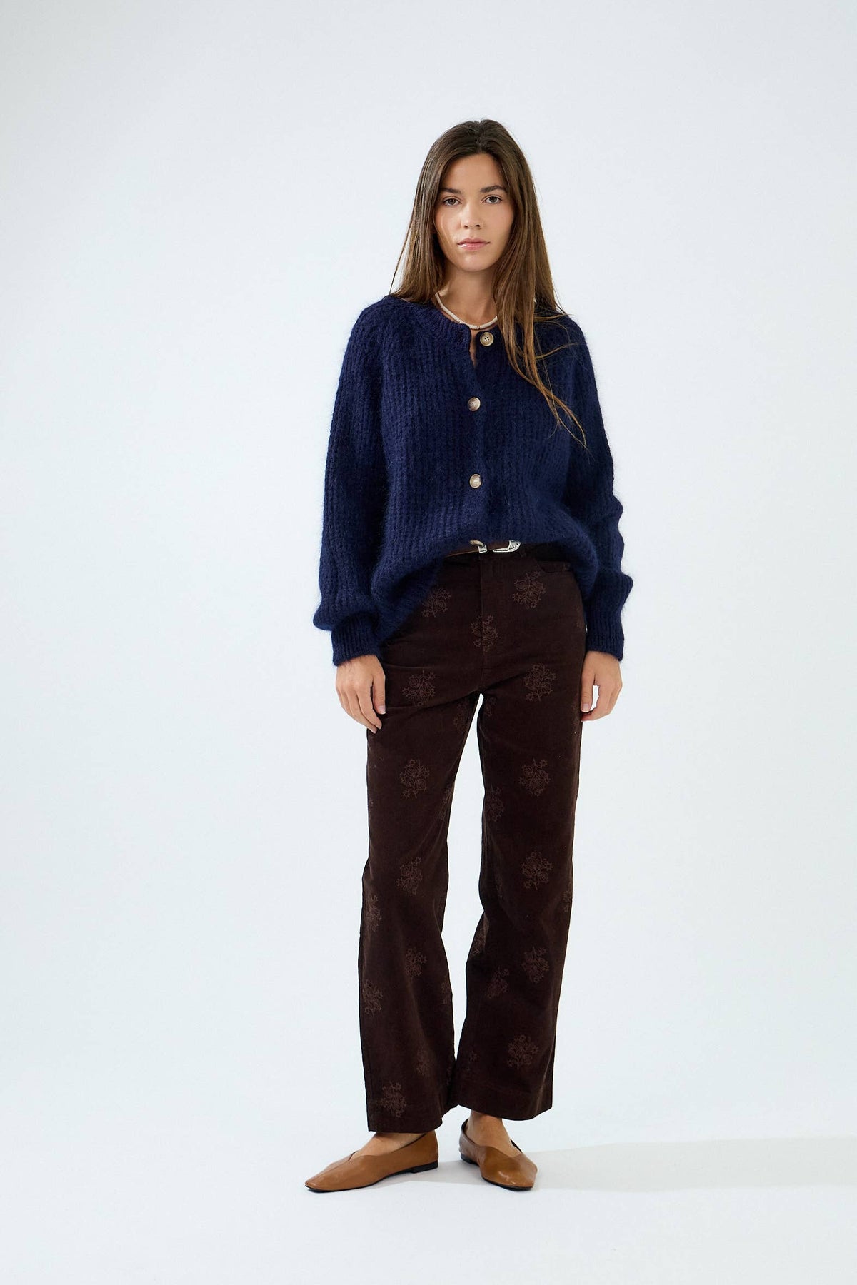 Cardigan in mohair testurizzato
