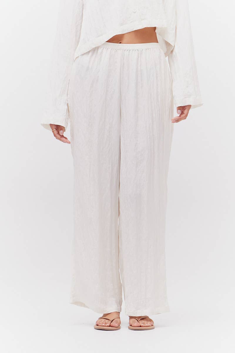Pantaloni in tessuto stropicciato