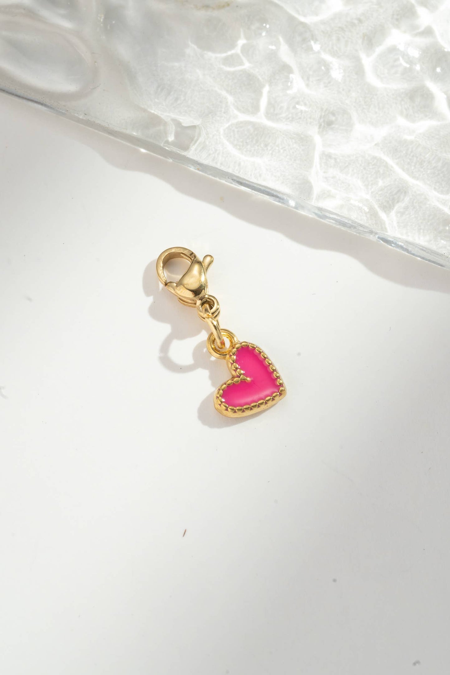 Set di 9 ciondoli a forma di piccolo cuore carino in acciaio inossidabile