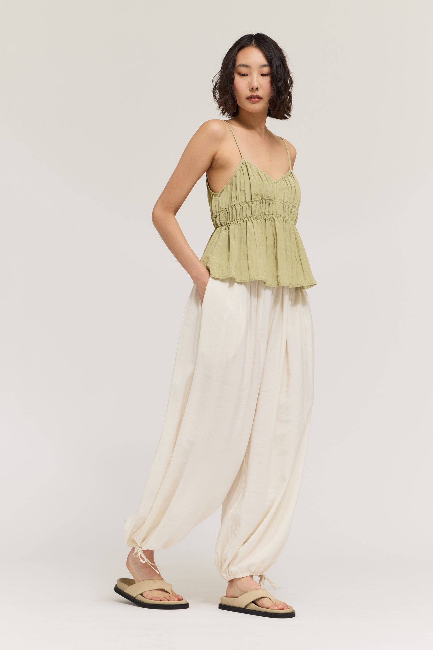 50959 - PANTALONI A BALLOON CON VITA PLISSETTATA