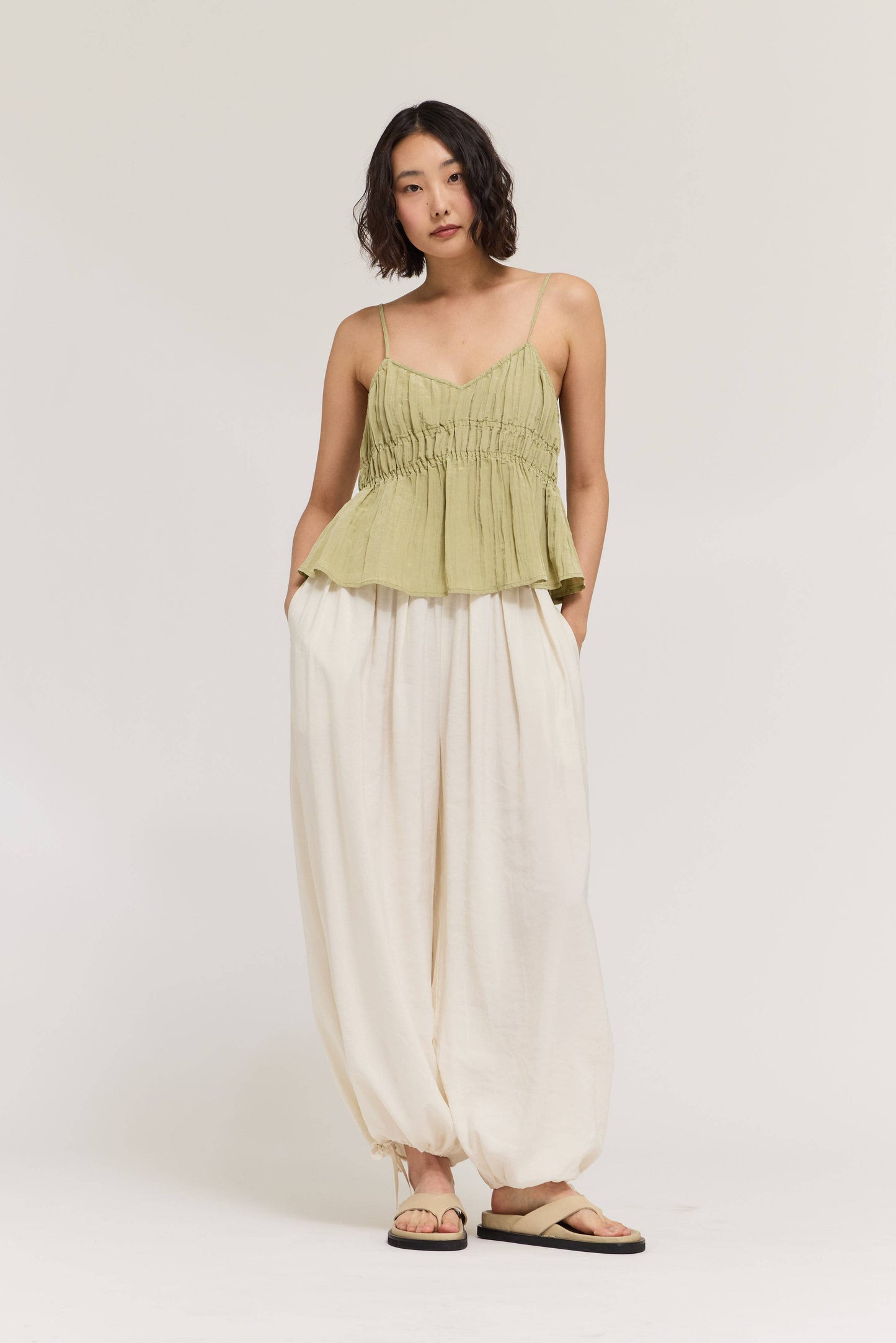 50959 - PANTALONI A BALLOON CON VITA PLISSETTATA