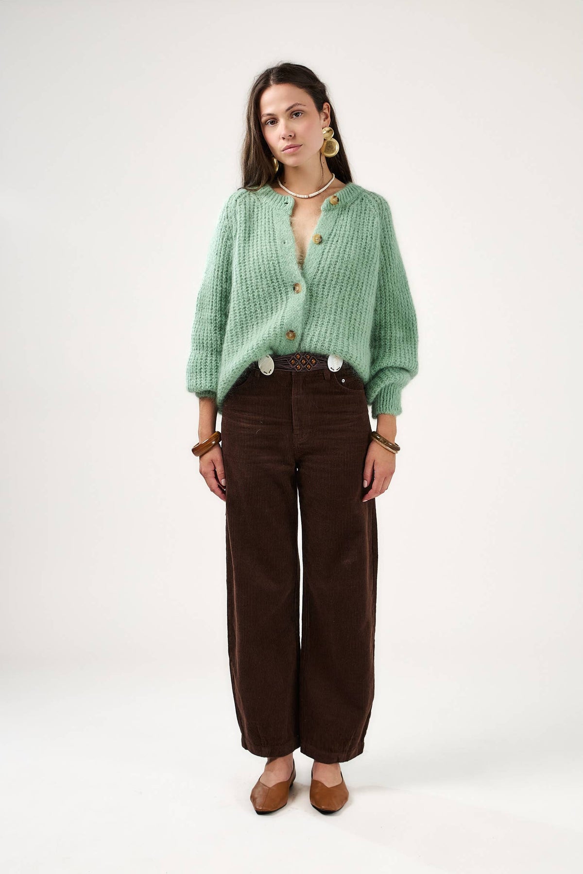 Cardigan in mohair testurizzato