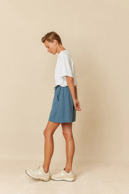 Panama shorts indigo blue