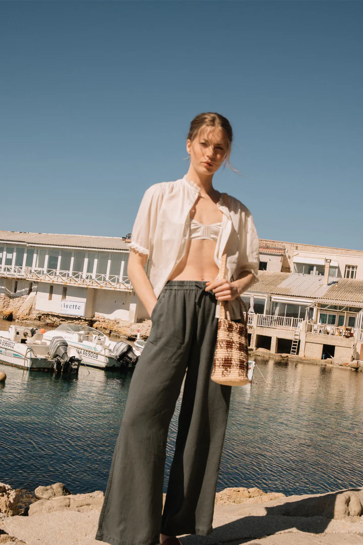 Maxi wide leg pants
