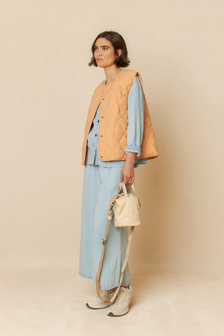 Gilet con imbottitura a losanghe
