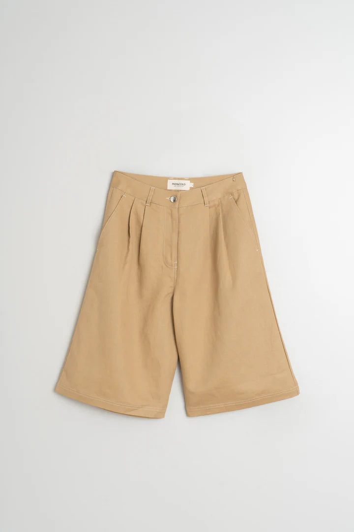 Bermuda in gabardine misto lino